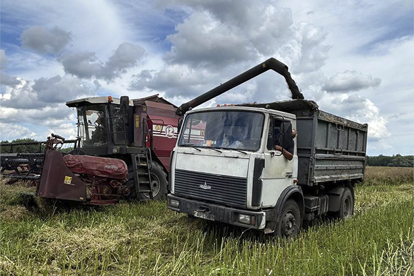 Кипит жатва на полях Пинского района!